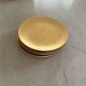 Gold Round Coasters